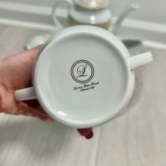 "Lorren Home Trends" China Gold Mix & Match Coffee Set of 19 - Picture 5 of 16